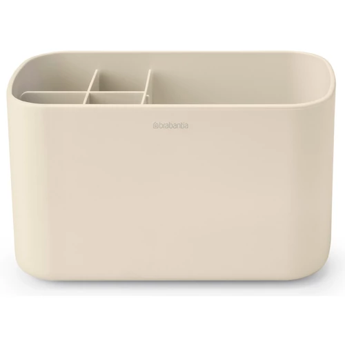 Brabantia ReNew Bathroom Caddy kozmetikai rendszerező, elválasztó betétekkel, csepptálcával, csúszásmentes talppal, műanyag, világos bézs - 223365
