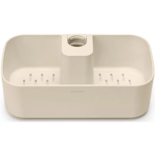 Brabantia ReNew Shower Caddy zuhanytartó rúdra szerelhető zuhanypolc, tusfürdő tartó kosár, műanyag, világos bézs - 223464