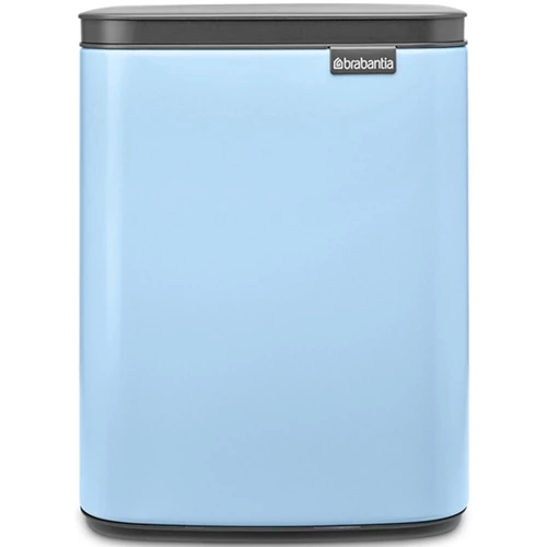 Brabantia Bo Waste Bin hulladékgyűjtő felnyitható, Soft-Close fedéllel, fali/álló, műanyag tartály, 7L - B méret, acél, álomkék - 223549