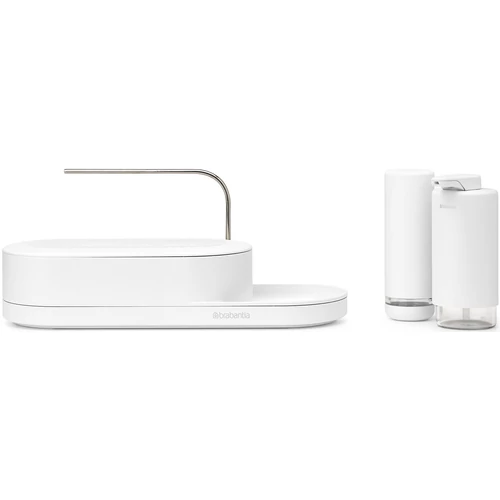 Brabantia SinkStyle Organiser Set mosogató rendszerező szett, 3db-os, rendszerező / szappanadagoló / mosogatószer- adagoló, r.m. acél, műanyag, szikrázó fehér ásványi textúra - 227929