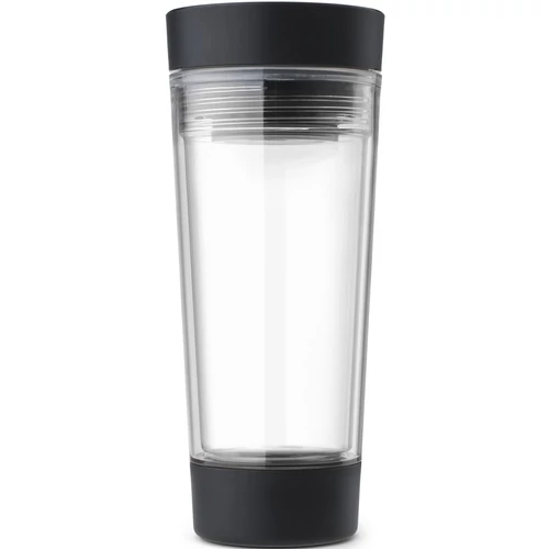 Brabantia Make & Take Travel Tea Cup duplafalú termoszbögre 360ml, szivárgásmentes, snap lid fedél, beépített teafilter tartó, sötétszürke - 228766
