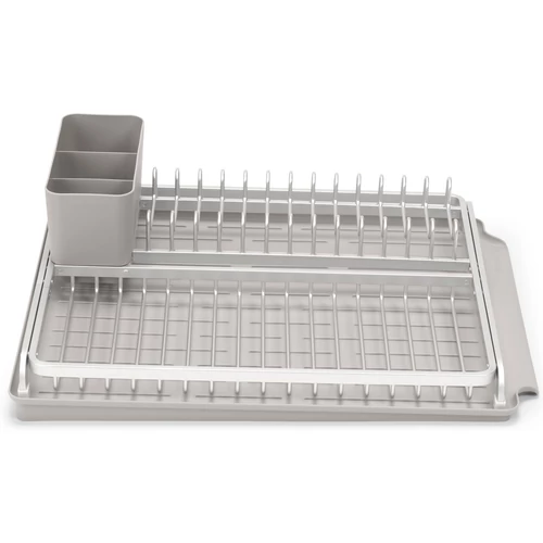 Brabantia SinkSide Dish Drying Rack lejtős csepptálcájú, önürítő edényszárító állvány, középszürke, 385x490 mm - 230028