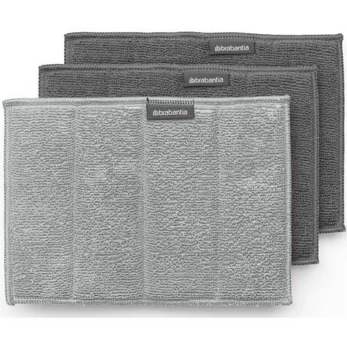 Brabantia SinkSide Microfibre Cleaning Pads mikroszálas tisztítópárna, 3 db-os szett, sötétszürke, középszürke, 160x220 mm - 230349
