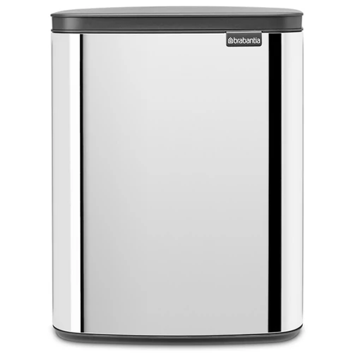 Brabantia Bo Waste Bin hulladékgyűjtő felnyitható, Soft-Close fedéllel, műanyag tartály, 12L - C méret, r.m. acél, fényes - 230400