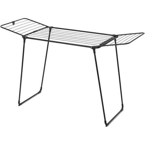 Brabantia HangOn Drying Rack Too ruhaszárító állvány, 18m szárítási hossz, integrált akasztó sín, 20kg teherbírás, összecsukható, acél, matt fekete - 232404