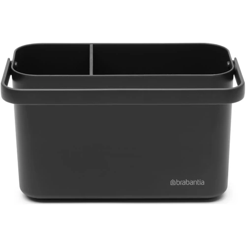 Brabantia SinkSide Cleaning Caddy konyhai szervező, fogantyúval, mozgatható belső elválasztóval, kivehető csepptálca, csúszásmentes, sötétszürke - 233302