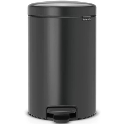 Brabantia NewIcon pedálos hulladékgyűjtő szagmentesen záródó Soft-Close fedél, műanyag tartály, 12L - X méret, acél, magabiztos szürke - 233487