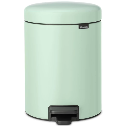 Brabantia NewIcon pedálos hulladékgyűjtő szagmentesen záródó Soft-Close fedél, műanyag tartály, 5L - W méret, acél, jáde zöld - 233883