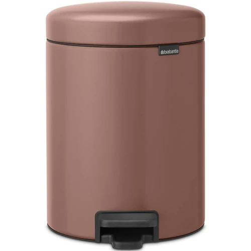Brabantia NewIcon pedálos hulladékgyűjtő szagmentesen záródó Soft-Close fedél, műanyag tartály, 5L - W méret, acél, szaténrózsaszín taupe - 233982