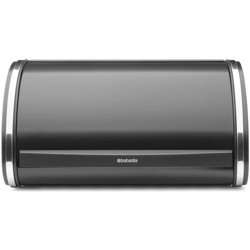 Brabantia Roll Top kenyértartó halkan záródó, befelé gördülő fedéllel, 316mm széles, 1 kenyérhez, ívelt forma, acél, matt fekete - 236686