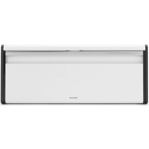 Brabantia Fall Front kenyértartó lehajtható ajtóval, mágneses zárral, sík tetővel, szögletes, 465mm széles, acél, fehér - 236785