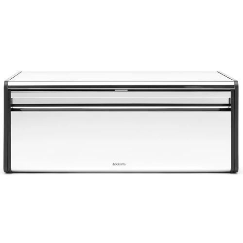 Brabantia Fall Front kenyértartó lehajtható ajtóval, mágneses zárral, sík tetővel, szögletes, 465mm széles, r.m. acél, fényes - 236846