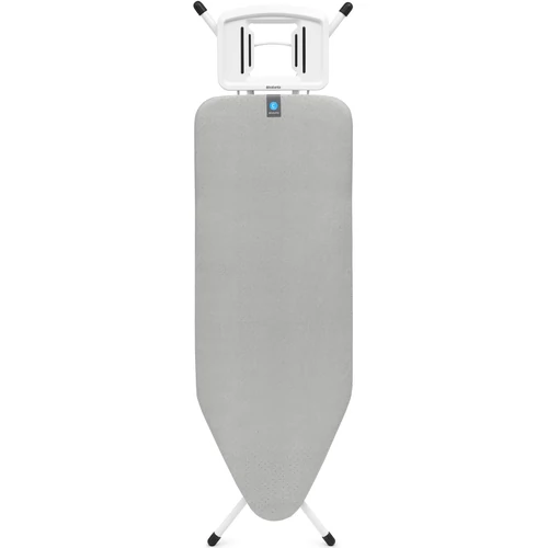 Brabantia Solid Steam Iron Rest vasalódeszka 1240x450mm - C méret, fix vasalótámasz, D=22mm fehér váz, metalizált szürke huzat - 238864