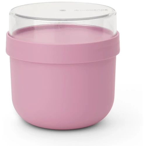 Brabantia Make &amp; Take Breakfast Bowl reggeliző pohár, 500 ml, hő- és fagyálló, felső tárolórekesz (180ml), szivárgás- és légmentes záródás, BPA mentes műanyag, rózsaszín-lila - 241840