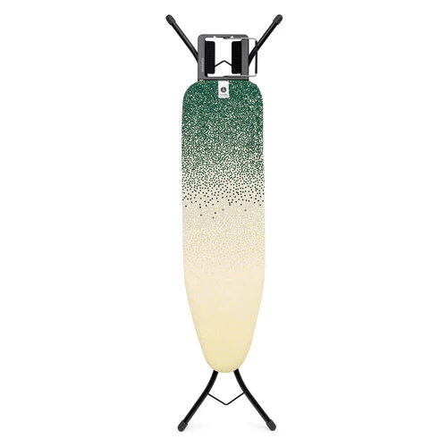 Brabantia Steam Iron Rest vasalódeszka 1100x300mm - A méret, kinyitható vasalótámasz, D=22mm fekete váz, Fairtrade cotton újhajnal huzat - 242069