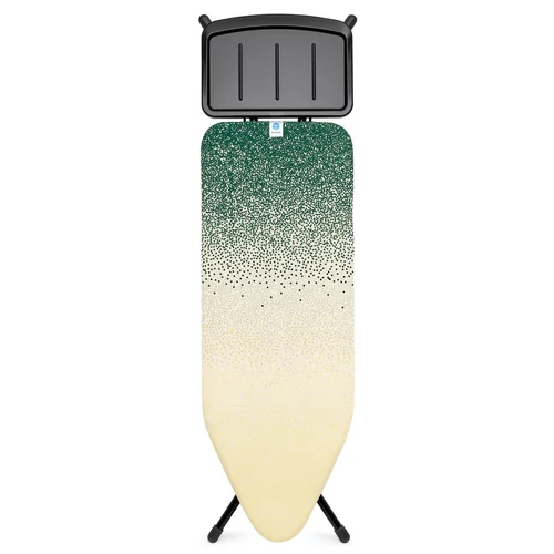 Brabantia Solid Steam Unit Holder vasalódeszka 1240x450mm - C méret, fix vasalótálca gőzállomásokhoz, D=22mm fekete váz, Fairtrade pamut újhajnal huzat - 242106