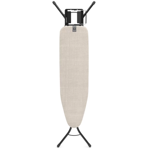 Brabantia Steam Iron Rest vasalódeszka 1100x300mm - A méret, gőzölős vasalótámasszal, D=22mm fekete váz, farmer szürke huzat - 242885