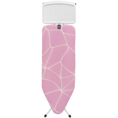 Brabantia Solid Steam Unit Holder vasalódeszka 1240x450mm - C méret, fix vasalótálca gőzállomásokhoz, D=22mm fehér váz, lila hullámok huzat - 246081