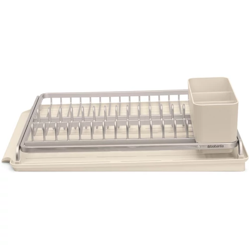 Brabantia SinkSide Dish Drying Rack lejtős csepptálcájú, önürítő edényszárító állvány, világos bézs, 385x490 mm - 252020