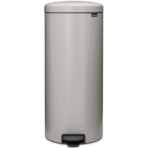 Brabantia NewIcon pedálos hulladékgyűjtő szagmentesen záródó Soft-Close fedél, műanyag tartály, 30L - G méret, acél, hamvasszürke - 254949
