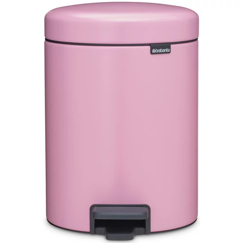 Brabantia NewIcon pedálos hulladékgyűjtő szagmentesen záródó Soft-Close fedél, műanyag tartály, 5L - W méret, acél, rózsaszín-lila - 255281