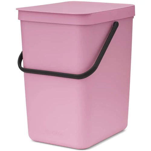 Brabantia Sort & Go konyhai szemetes felnyitható fedéllel, fogantyúval szelektív és komposzt gyűjtéséhez, 25L - J méret, rózsaszín-lila - 255502