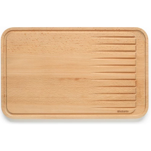Brabantia Profile Slice & Dice bükkfa vágódeszka hús szeleteléshez, bemélyedésekkel, védő olajbevonattal, 400x250mm - 260704