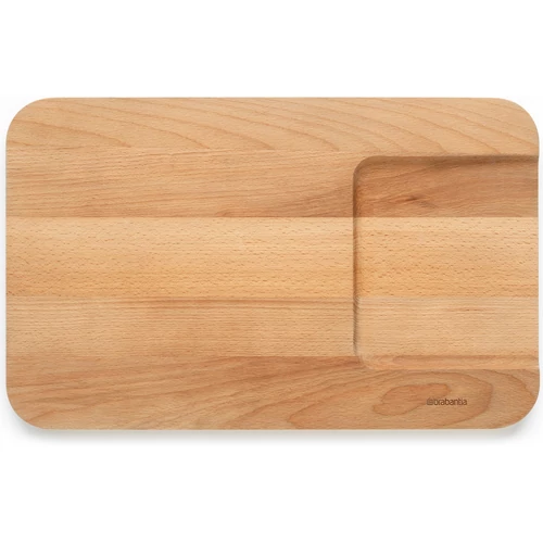 Brabantia Profile Slice & Dice bükkfa vágódeszka zöldségek aprításához, speciális átöntő rész, védő olajbevonattal, 400x250mm - 260742