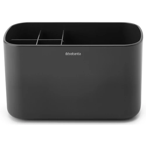 Brabantia ReNew Bathroom Caddy kozmetikai rendszerező, elválasztó betétekkel, csepptálcával, csúszásmentes talppal, műanyag, sötétszürke - 280085