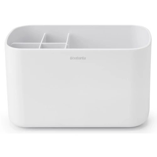 Brabantia ReNew Bathroom Caddy kozmetikai rendszerező, elválasztó betétekkel, csepptálcával, csúszásmentes talppal, műanyag, fehér - 280108