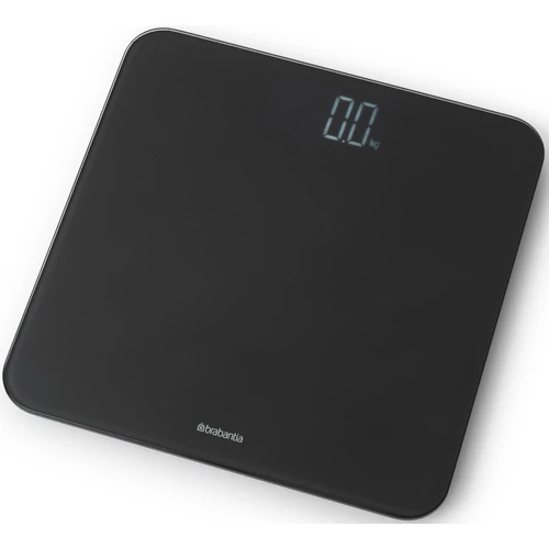 Brabantia ReNew digitális fürdőszobai mérleg 180kg/0,1kg, LED kijelzővel, 4db AAA elemes, műanyag test, üveg fedlap, sötétszürke - 280122