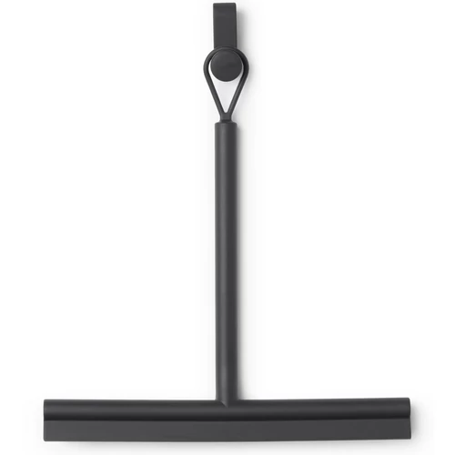 Brabantia ReNew Shower Squeegee 240mm vízlehúzó zuhanyzóba függeszthető akasztóval, 1. oldal vízlehúzó, 2. oldal kefés fej, csúszásmentes, szilikon, sötétszürke - 280160