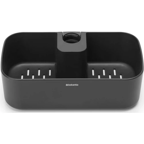 Brabantia ReNew Shower Caddy zuhanytartó rúdra szerelhető zuhanypolc, tusfürdő tartó kosár, műanyag, fekete - 280740