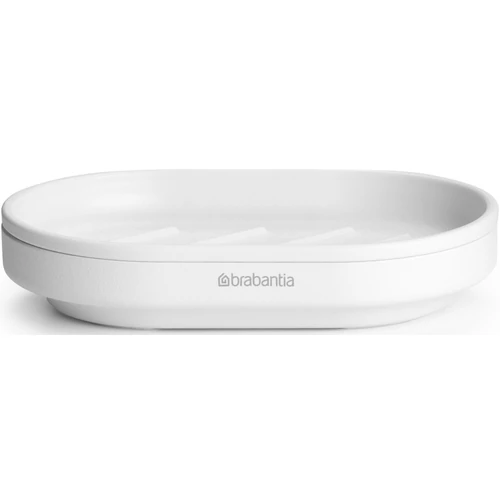 Brabantia MindSet szappantartó kiemelhető rácsos belsővel, cseppgyűjtő tálcával, acél, szikrázó fehér ásványi textúra - 303340