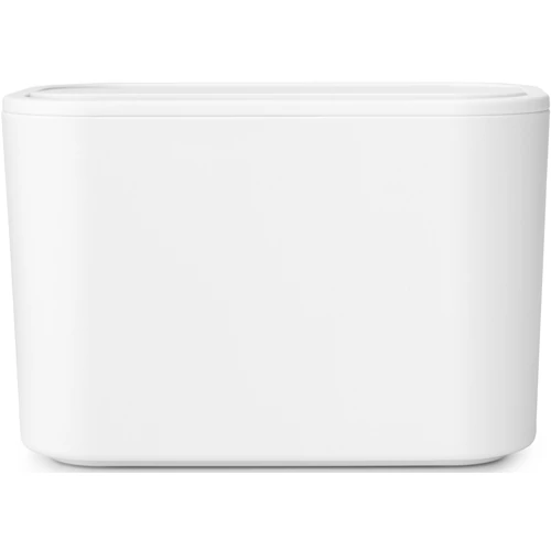 Brabantia MindSet kozmetikai hulladékgyűjtő billenőfedéllel, csúszásmentes talppal, műanyag, szikrázó fehér ásványi textúra - 303388