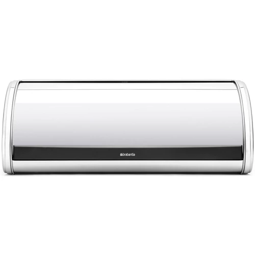 Brabantia Roll Top kenyértartó halkan záródó, befelé gördülő fedéllel, 445mm széles, 2 kenyérhez, ívelt forma, r.m. acél fényes - 312601
