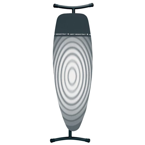 Brabantia Heat-Resistant Parking Zone vasalódeszka 1350x450mm - D méret, hőálló pihentető zóna, ülve vasaláshoz, D=35mm fekete váz, titán ovális huzat - 345647