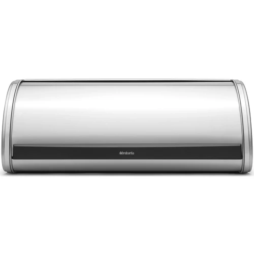 Brabantia Roll Top kenyértartó halkan záródó, befelé gördülő fedéllel, 445mm széles, 2 kenyérhez, ívelt forma, r.m. acél selyem matt - 348921