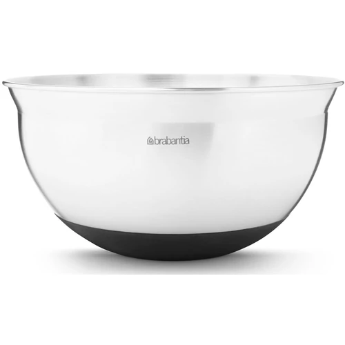 Brabantia Profile Bake & Mix, Mixing Bowl keverőtál, 1,6L, kiöntőperemmel, belső mérőskálával, hőálló, szilikon alj, r.m. acél test, selyem matt - 363849 