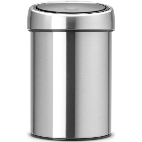 Brabantia Touch Bin fali/álló nyomófedeles hulladékgyűjtő XXS, 3L - A méret, r.m. acél, selyem matt - 363986