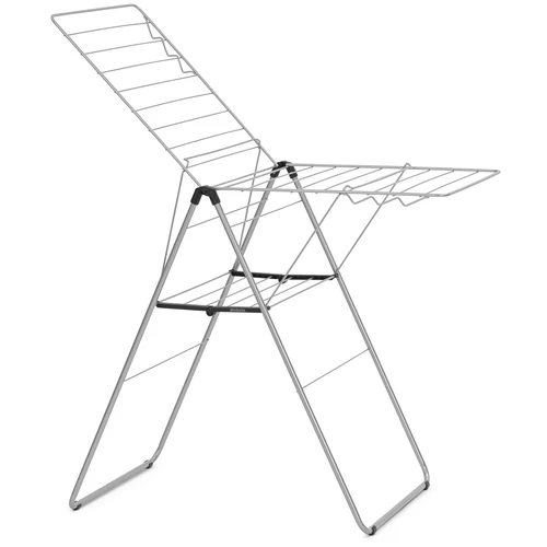 Brabantia HangOn Drying Rack ruhaszárító állvány, 20m szárítási hossz, 6db ruhaakasztó kampó, 12kg teherbírás, összecsukható, acél, metál szürke - 403422