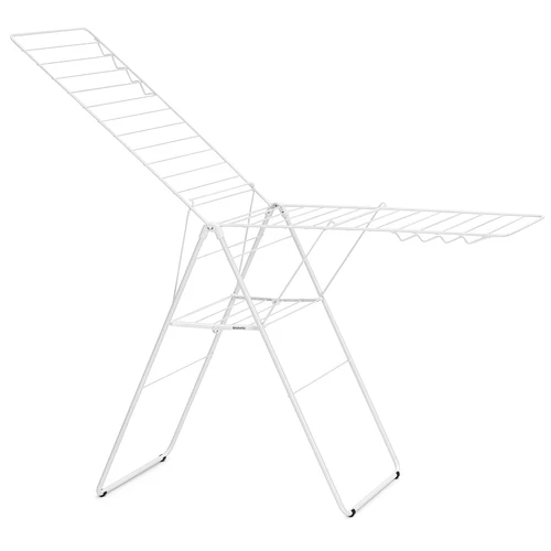 Brabantia HangOn Drying Rack ruhaszárító állvány, 25m szárítási hossz, 8db ruhaakasztó kampó, 12kg teherbírás, összecsukható, acél, fehér - 403446