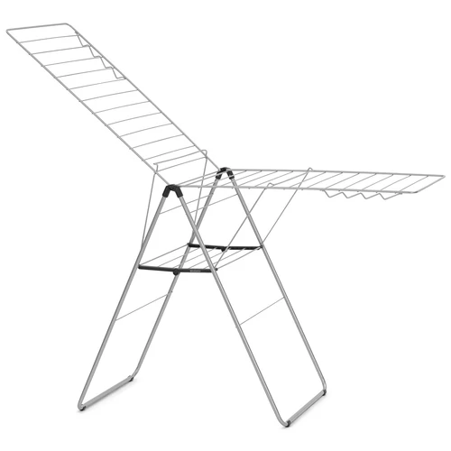 Brabantia HangOn Drying Rack ruhaszárító állvány, 25m szárítási hossz, 8db ruhaakasztó kampó, 12kg teherbírás, összecsukható, acél, metál szürke - 403484