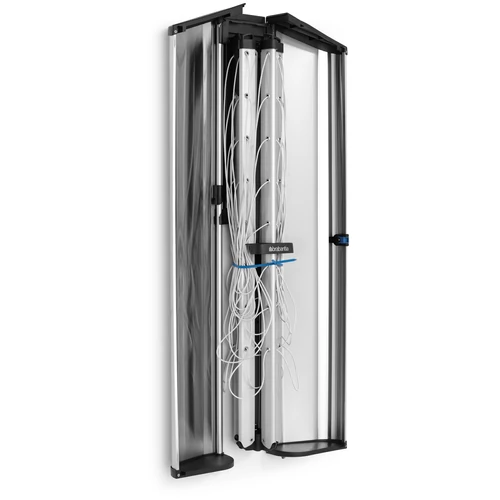 Brabantia Protective Storage Box zárható acél kabinet Wallfix Dryer fali rögzítésű, összecsukható kültéri ruhaszárítóhoz, időjárásálló, metál szürke - 475900
