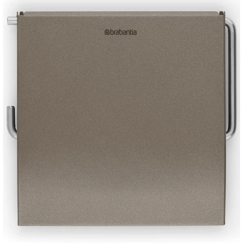 Brabantia ReNew fali kistekercses WC-papír tartó fedővel, acél, platinaszürke - 477300