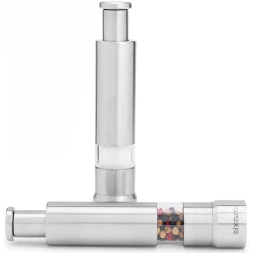 Brabantia Profile Nice & Handy, Salt and Pepper Crusher Set só- és borsörlő 2db-os szett, r.m. acél, selyem matt - 611407