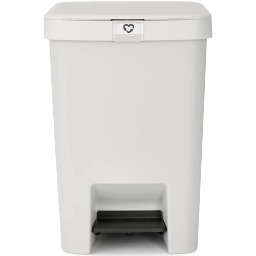 Brabantia StepUp pedálos kuka hulladéktípus jelölő ablakkal, lecsapódásgátló fedél, 25L - J méret, 91% újrahasznosított műanyag, világosszürke - 800207