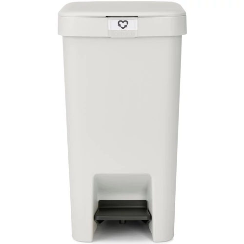 Brabantia StepUp pedálos kuka hulladéktípus jelölő ablakkal, lecsapódásgátló fedél, 16L - D méret, 91% újrahasznosított műanyag, világosszürke - 800221