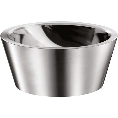 DELABIE ALGUI pultra ültetett r.m. acél kézmosó kagyló, dual finish - polírozott medence, selyem test, kerek forma, D=375mm, H=165mm