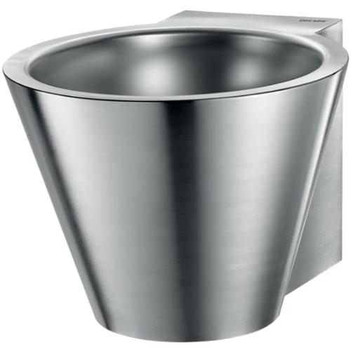 DELABIE MINI BAILA fali, kúp alakú dizájn kézmosó, r.m. acél selyem, csapfurat nélkül